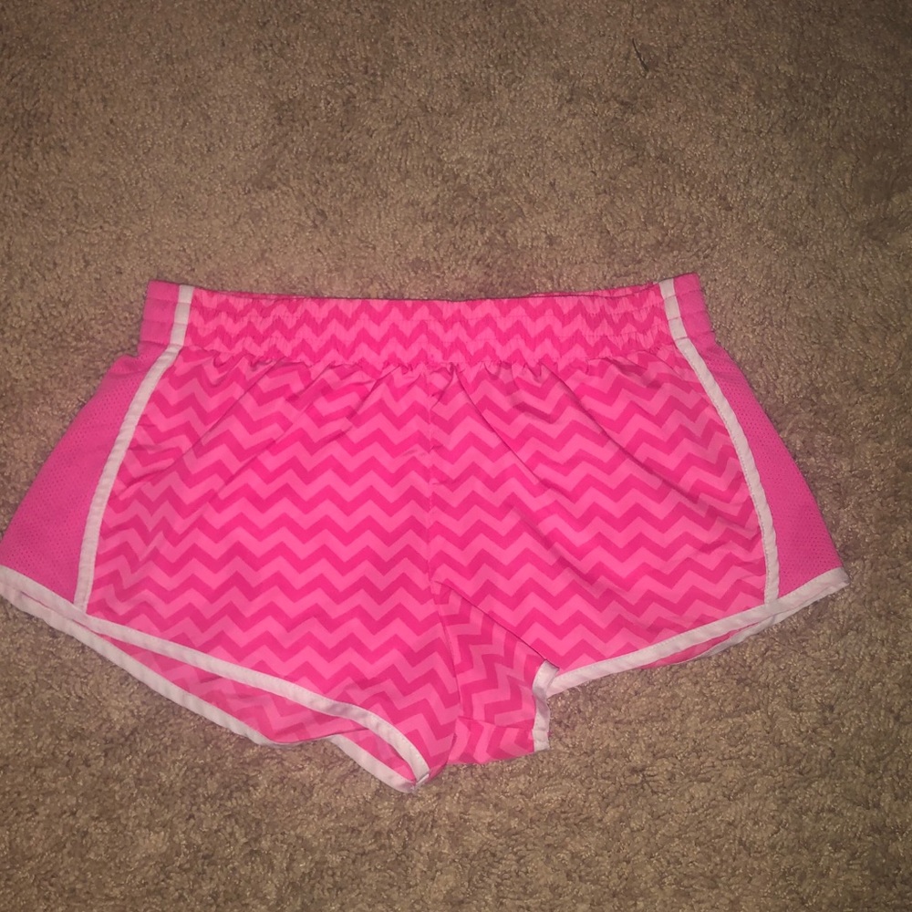 “SO” pink chevron athletic shorts